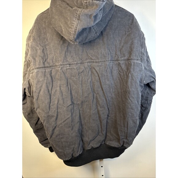 Levi ?vint Canvas Fleece Lined Trucker Jacket Outdoor Barn Shredded Faded Grunge - Picture 5 of 7